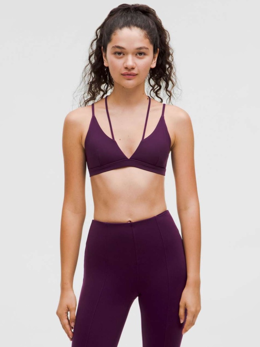 Lululemon SmoothCover Strappy Bra in Dramatic Magenta